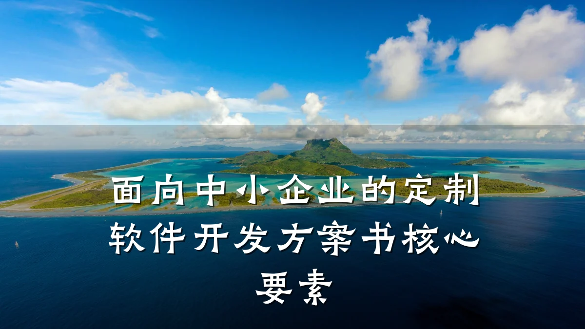 面向中小企业的定制软件开发方案书核心要素