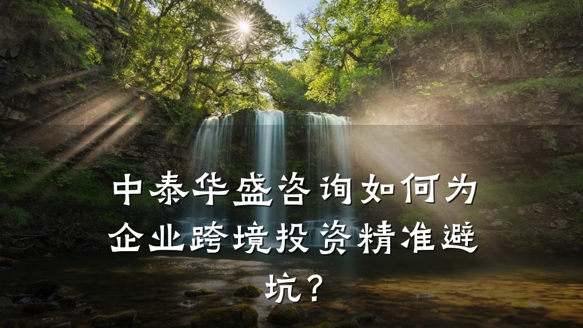 中泰华盛咨询如何为企业跨境投资精准避坑?