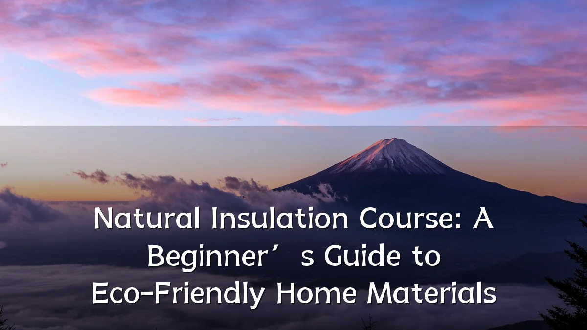 Natural Insulation Course: A Beginner’s Guide to Eco-Friendly Home Materials