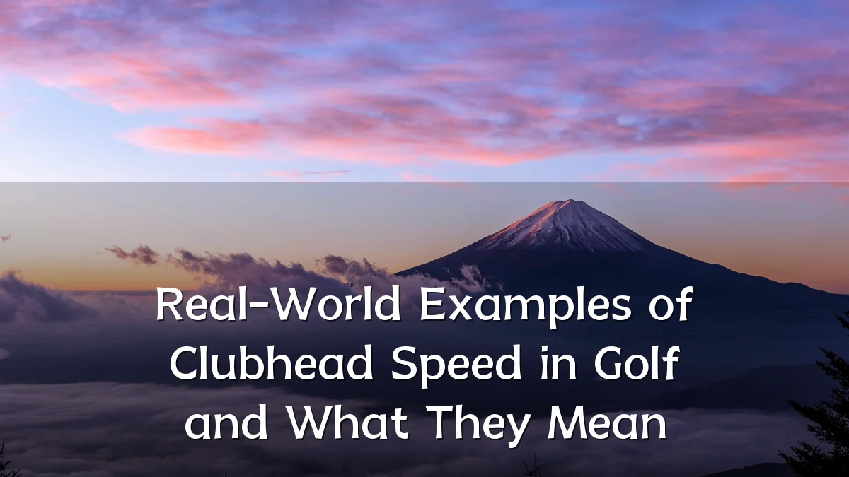 Real-World Examples of Clubhead Speed in Golf and What They Mean