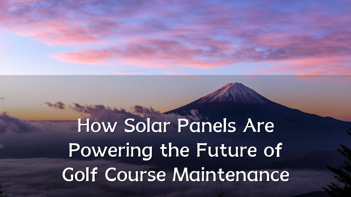 How Solar Panels Are Powering the Future of Golf Course Maintenance