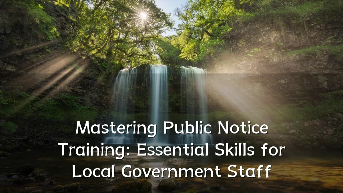 Mastering Public Notice Training: Essential Skills for Local Government Staff
