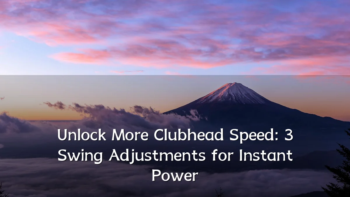 Unlock More Clubhead Speed: 3 Swing Adjustments for Instant Power