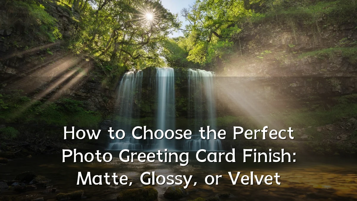 How to Choose the Perfect Photo Greeting Card Finish: Matte, Glossy, or Velvet